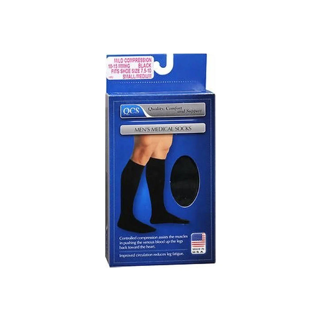 Çorape Elegante Ngjeshëse (20-30 mmHg) Gjatësi deri te Gjuri, me Majë të Mbyllur, Ngjyrë e Zezë, Madhësia L, nga Loving Comfort për Burra