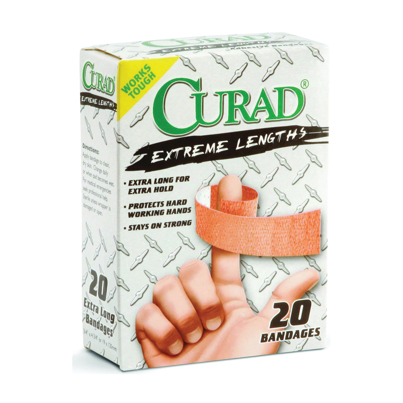Curad Extreme Lengths Klebeverbände, 1,9 x 12,1 cm, 20 Stück