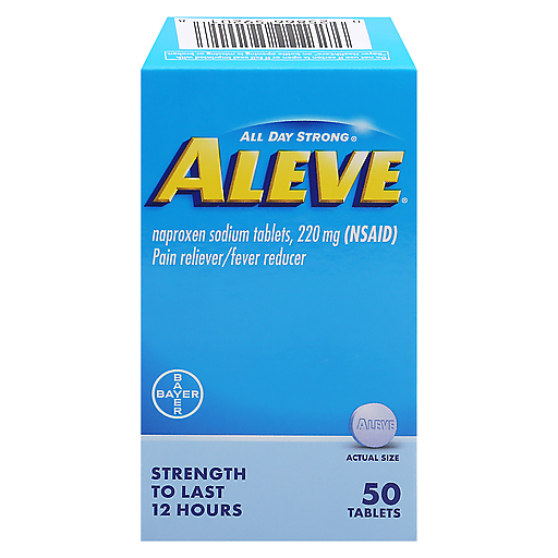 Aleve Schmerzmittel & Fiebersenker, 220 mg Naproxen-Natrium, 50 Tabletten