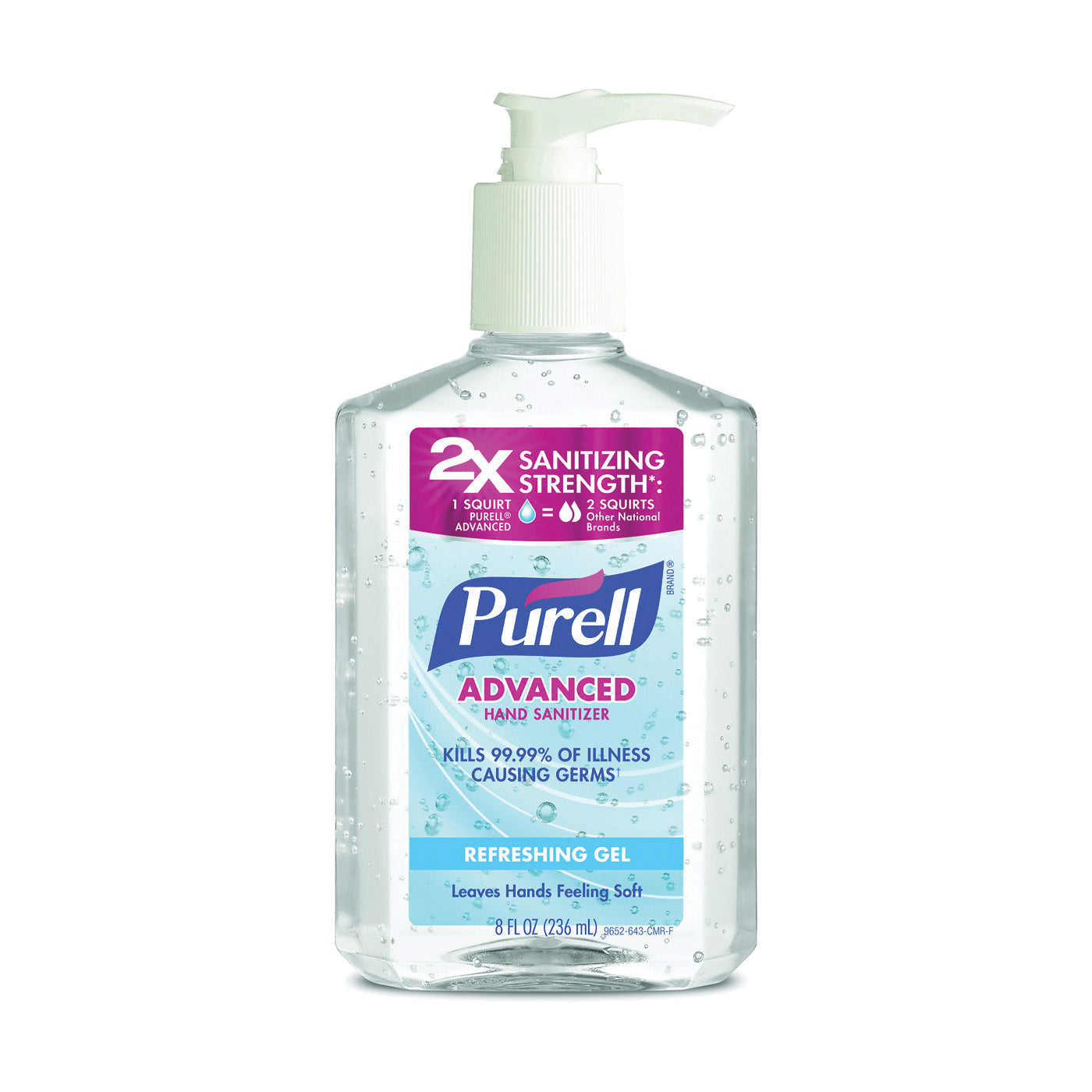 Dezinfektues duarsh xhel Purell Advanced Refreshing, shishe me pompë 236 ml, aromë e pastër