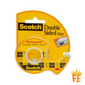 Scotch MMM137 Doppelseitiges Permanentklebeband im Handabroller 1" Kern 0.5" X 37.5 Fuß Transparent