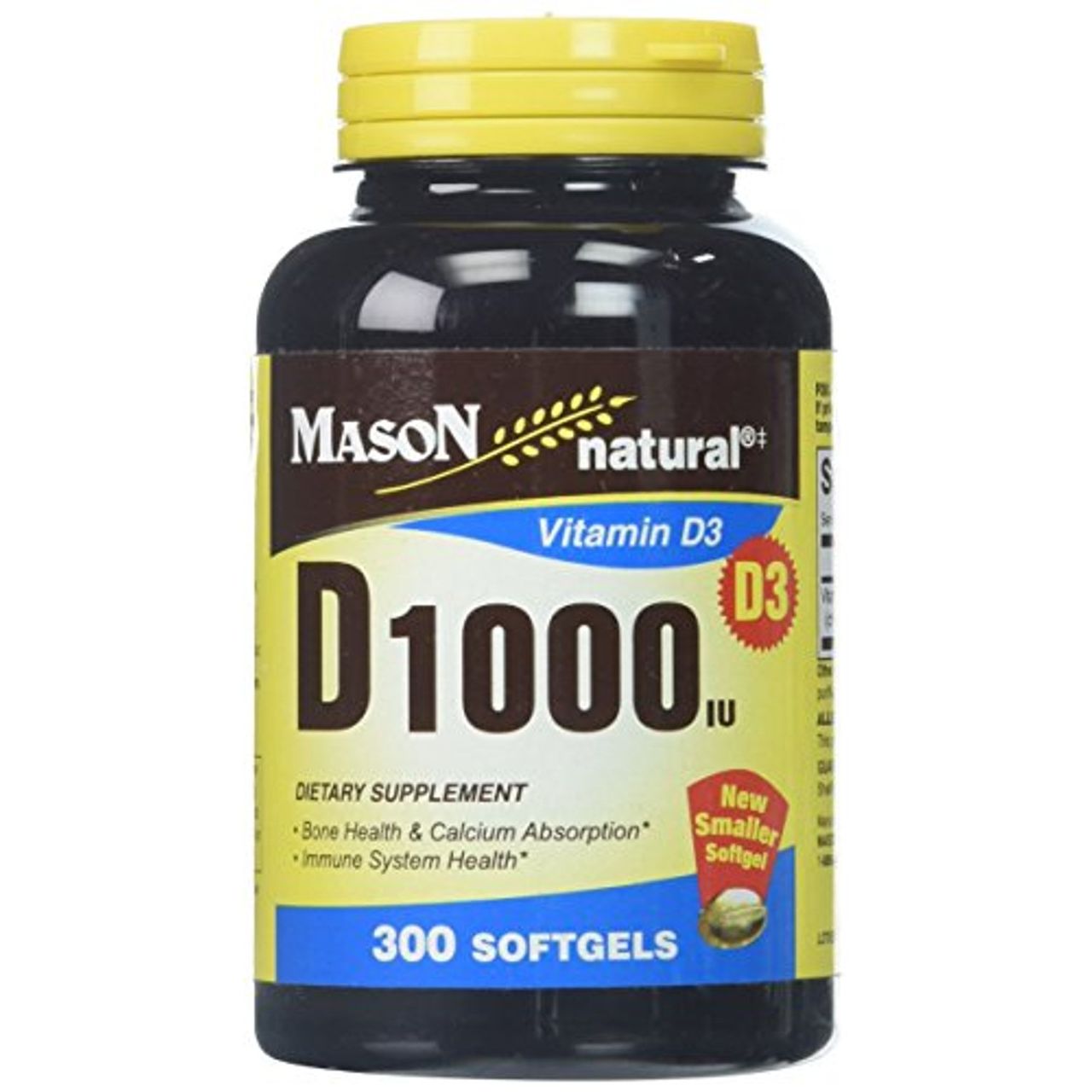 Mason Natural® Vitamin D3 1000 IE – Knochen- & Immununterstützung (300 Softgels)