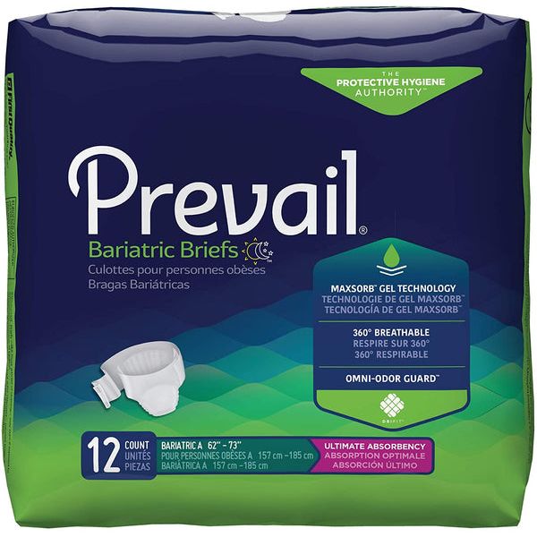 Prevail First Quality, Unisex Inkontinenzwindeln für Erwachsene, Packung mit 12 Stück