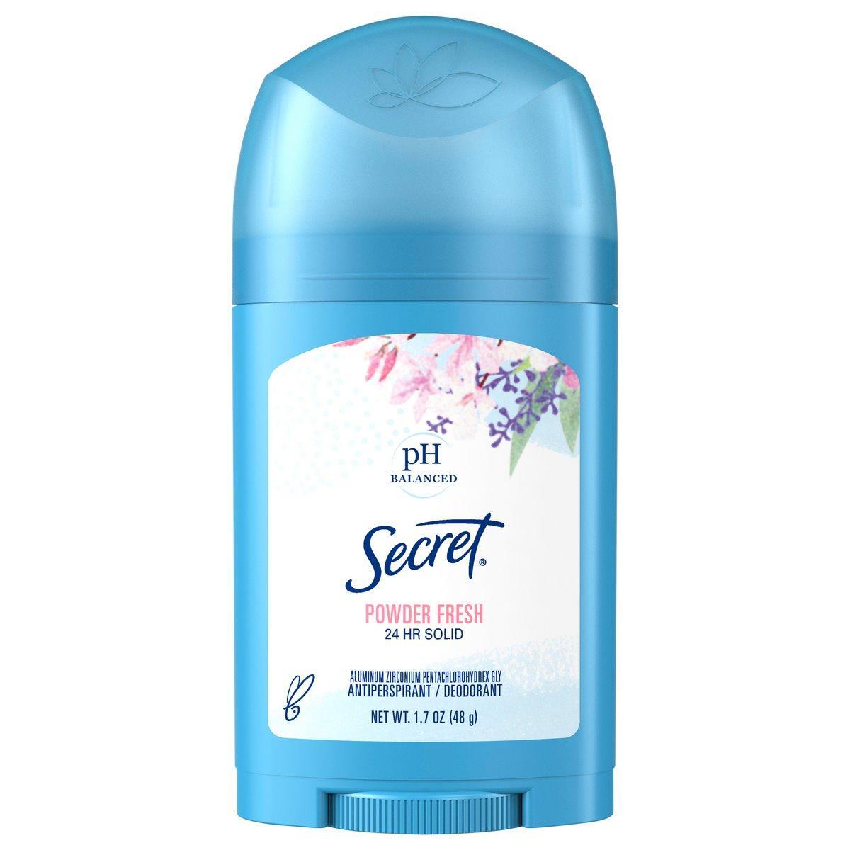 Antiperspirant dhe Deodorant i Fortë Secret Wide, Fresh Pudër, 1.7 Oz