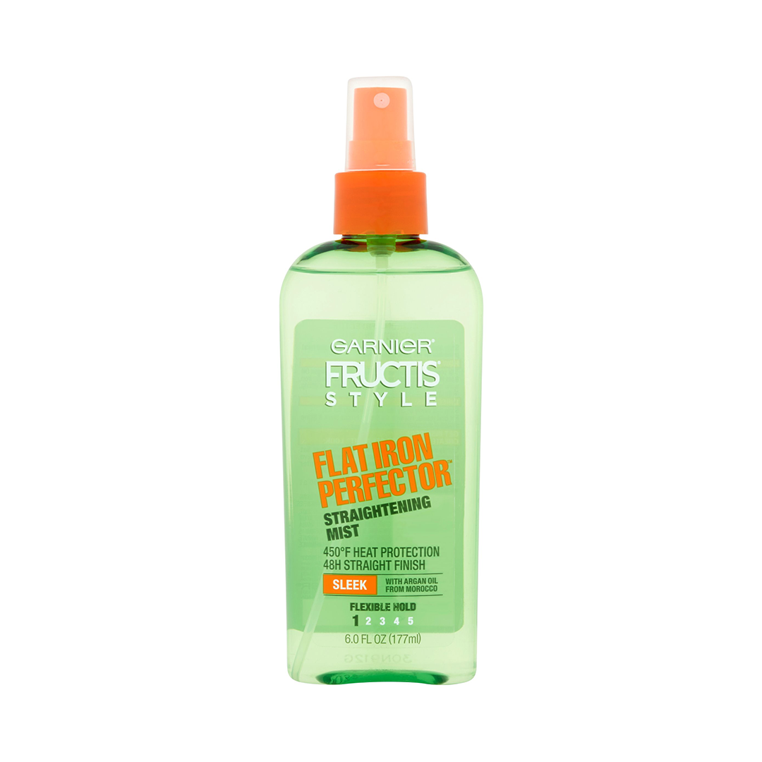 Garnier Fructis Style Sleek & Shine Flat Iron Perfector, Sprej Drejtues me Fiksues Fleksibël - 177 ml