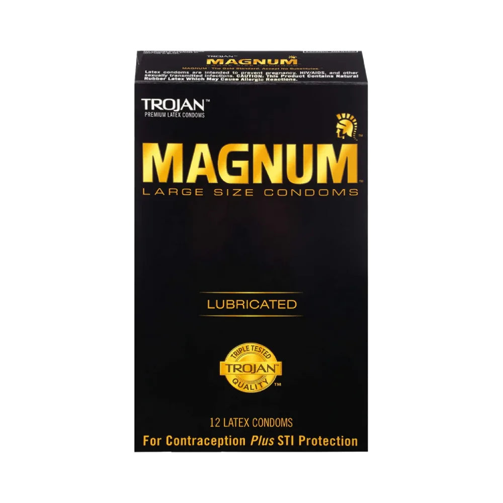 Kondomë Preje Lateksi Premium Të Lubrifikuara Me Madhësi Të Madhe Trojan Magnum