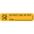 Pharmex 1-28G Permanent Paper Label, "Dont USE After_", 1 9/16" X 3/8", Goldenrod