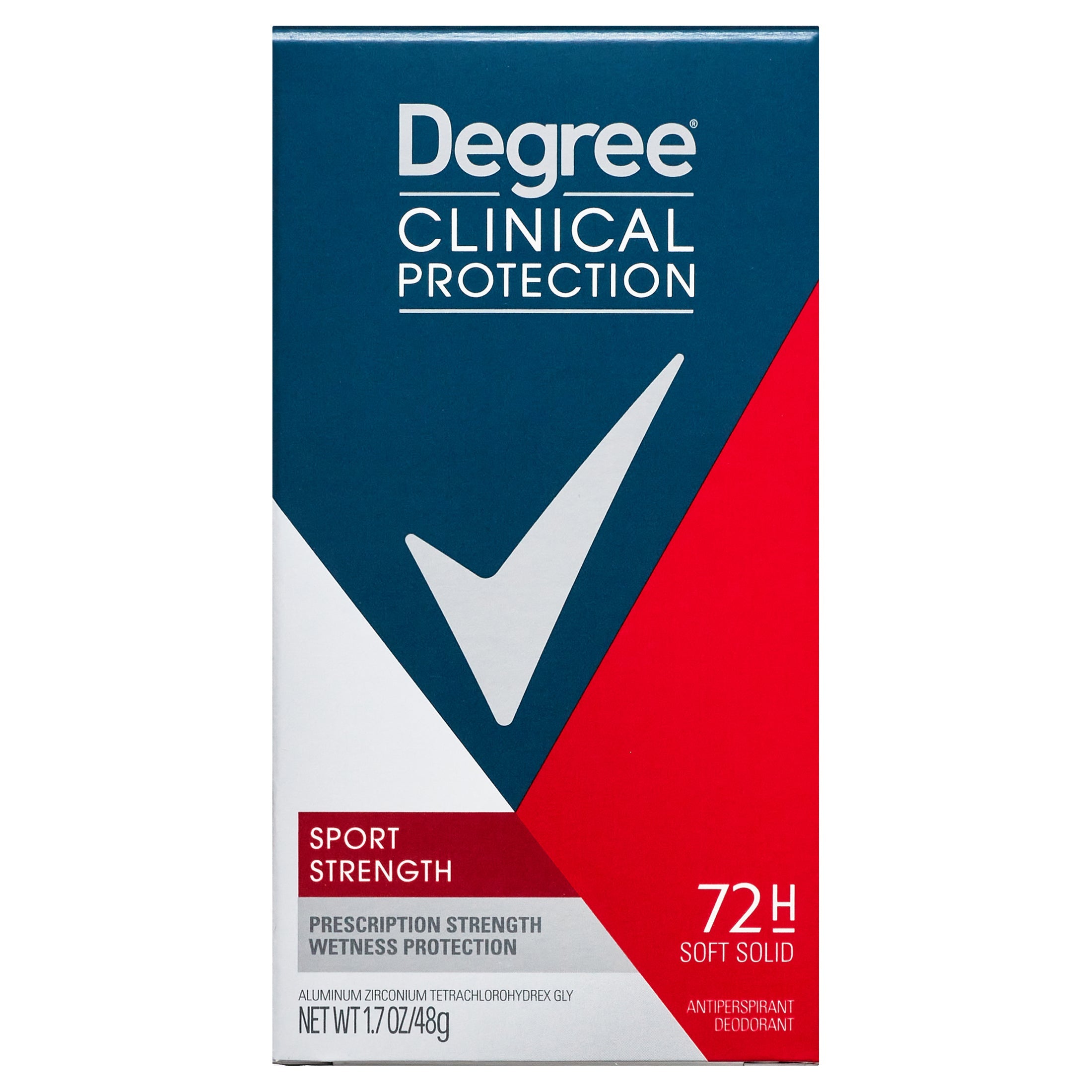 Degree For Meshkuj Mbrojtje Klinike Antiperspirant & Deodorant Shkop Sport Strength - 1.7oz