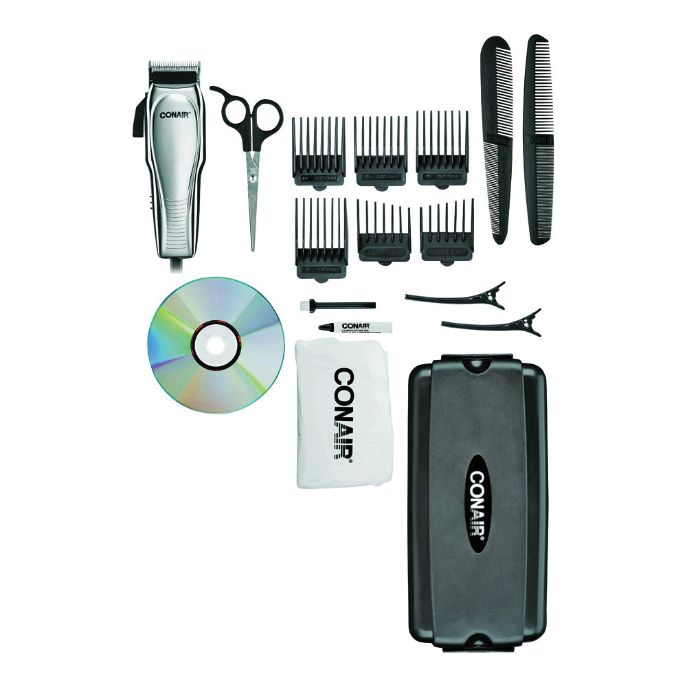 Komplet prerje flokësh Conair Custom Cut, Krom, 21 Pjesë
