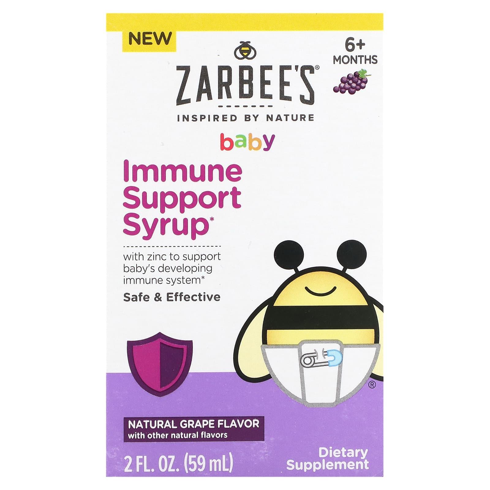 Zarbee's® Baby Immune Support Sirup – Natürlicher Traubengeschmack (59 ml)