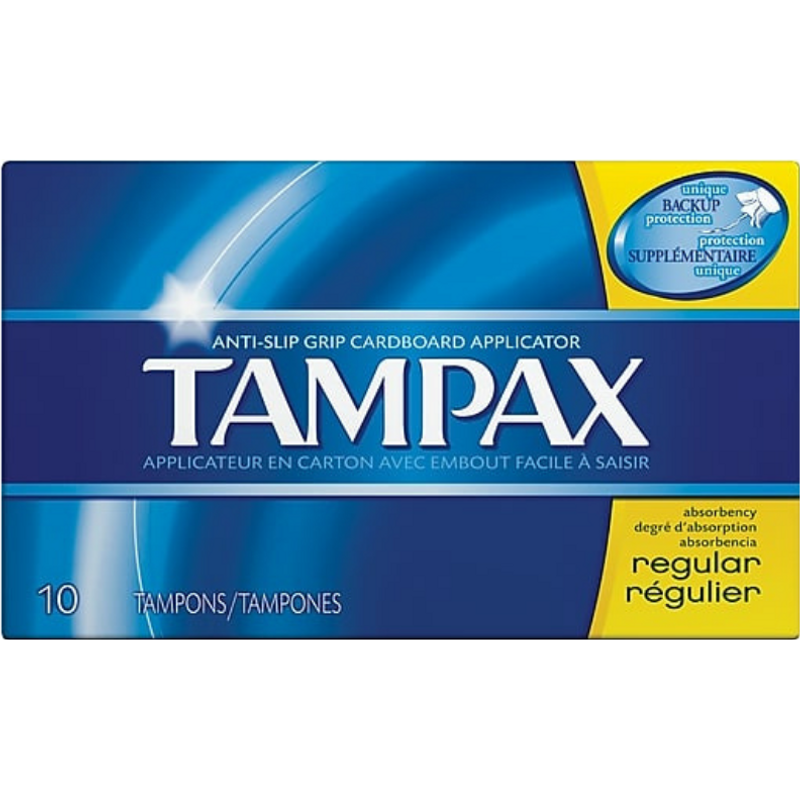 Tampax Karton-Tampons Normale Saugstärke, Anti-Rutsch-Griff, LeakGuard Schutzröckchen, Unparfümiert