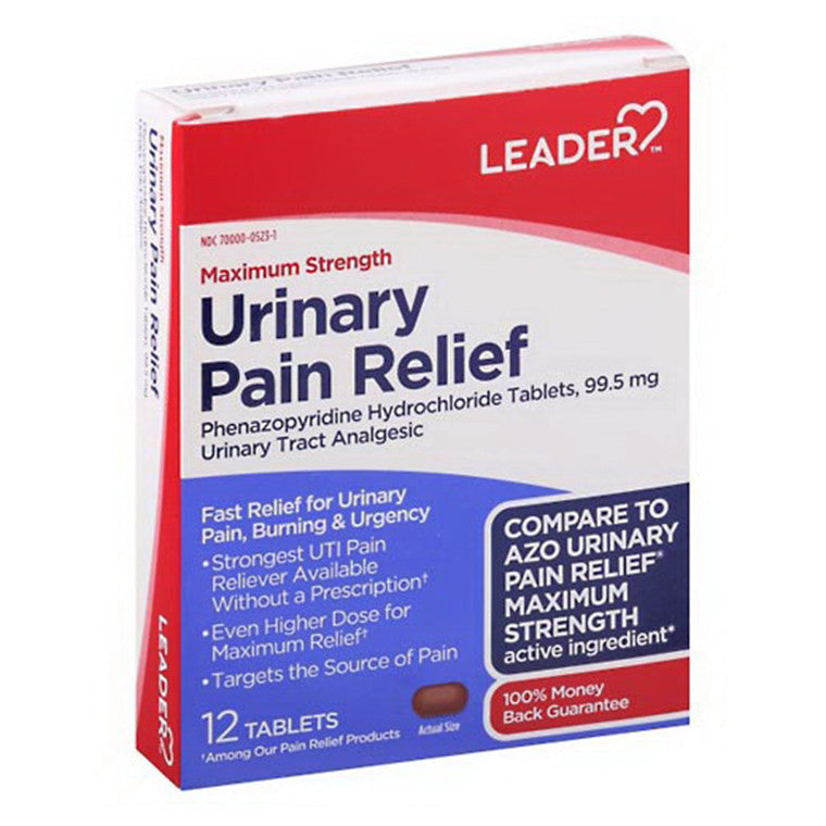 Leader Harnwegsschmerzmittel Maximale Stärke, 99,5 mg Phenazopyridin HCl, 12 Tabletten