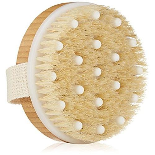 Touch Me Dry / Wet Körperbürste - Natürliche Wildschweinborsten - Entfernt abgestorbene Haut und Giftstoffe, Cellulite-Behandlung, Peeling, Stimuliert die Durchblutung, Massage 2-in-1