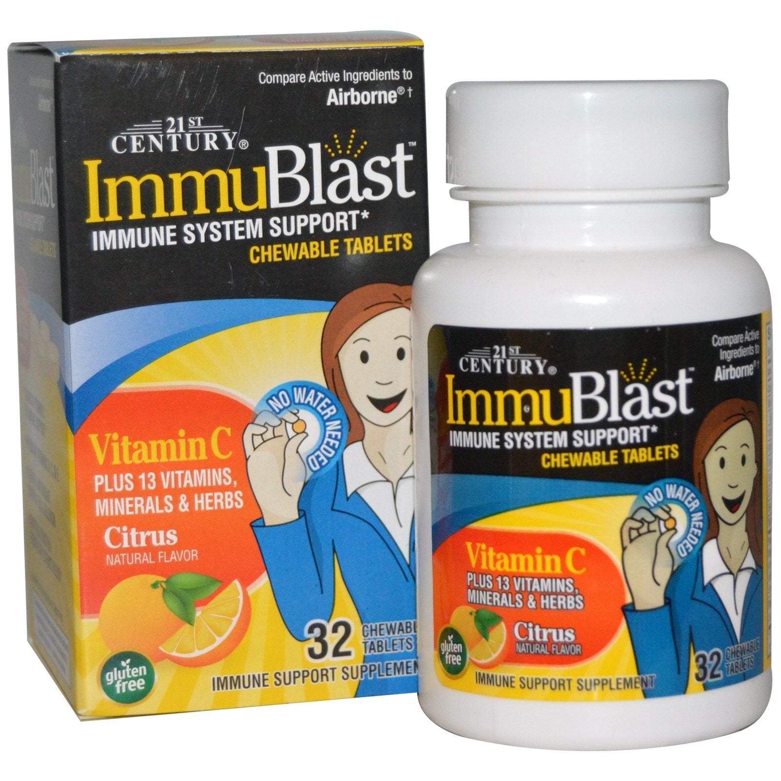21st Century Immublast Kautabletten, Zitrone