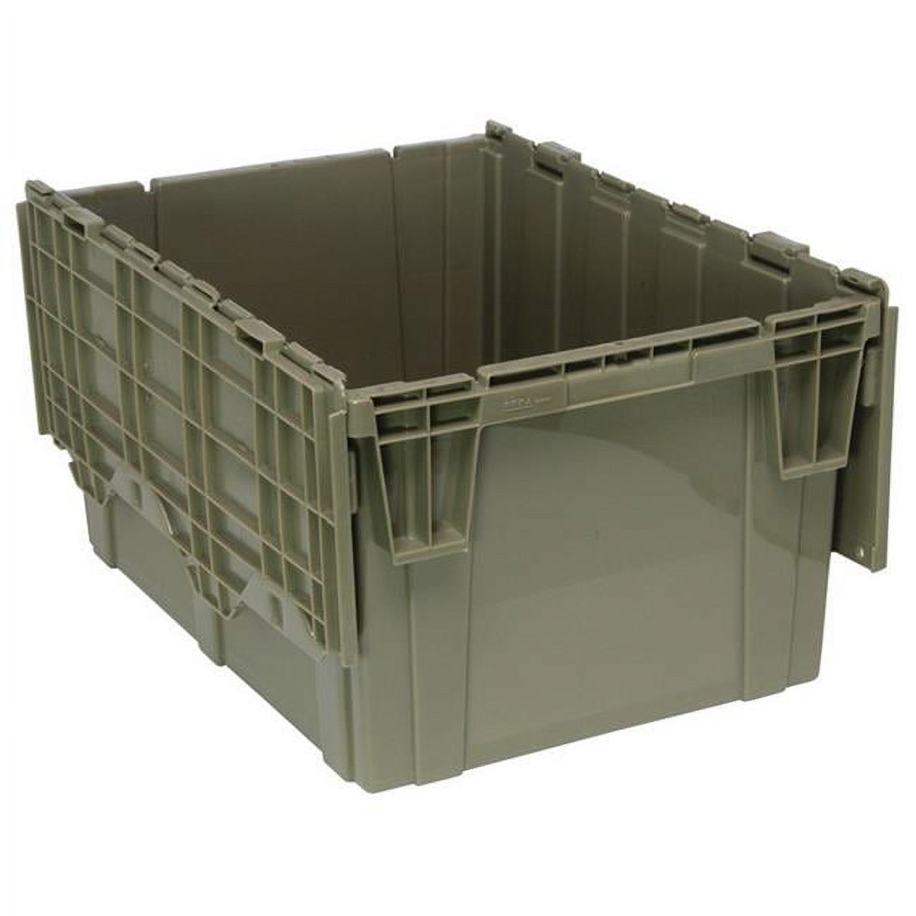 Quantum Storage Systems Grauer Behälter mit Klappdeckel, Kunststoff