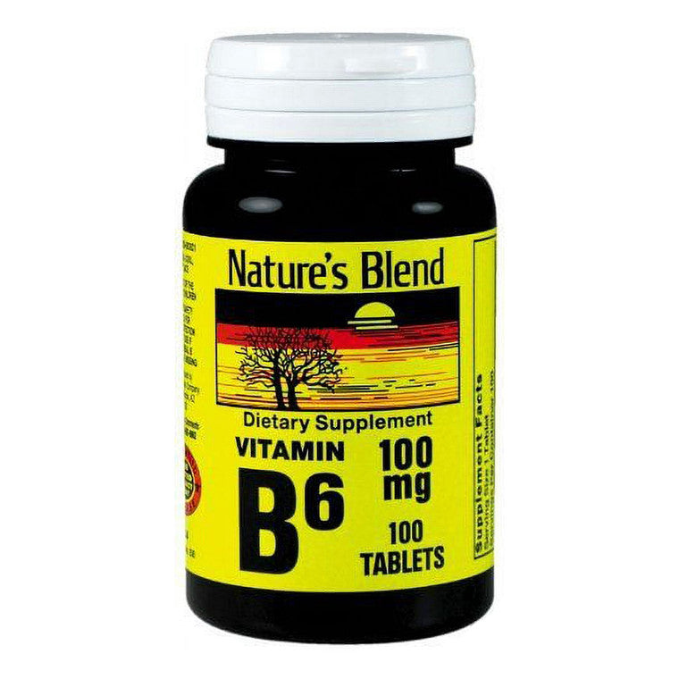 Nature's Blend® Vitamin B6 – 100 mg Energie- und Nervenunterstützung (Tabletten)