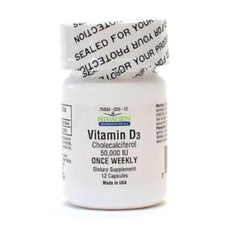 Nivagen® Vitamina D3 (50,000IU) – Kolekalciferol me Fuqi të Lartë