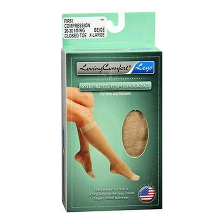 Çorape mbështetëse deri tek gjuri Loving Comfort® – Kompresion i fortë (Beige, XL)