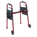 Drive Medical Tragbarer Faltbarer Reise-Rollator mit 5-Zoll-Rädern und hochklappbaren Beinen