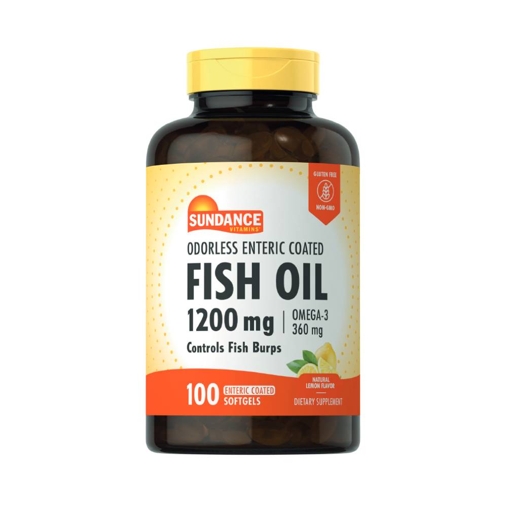 Sundance Vitamins Geruchloses Fischöl – Omega-3-Softgels, 100 Tabletten