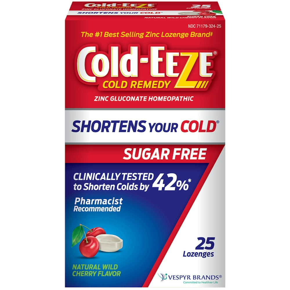 Cold Eeze Heilmittel, zuckerfrei, Lutschtabletten, natürlicher Wildkirschgeschmack