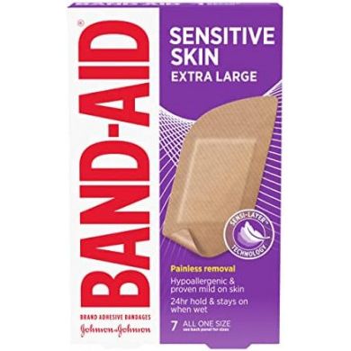 Band-Aid Pflaster für empfindliche Haut Extra Groß 7 St.