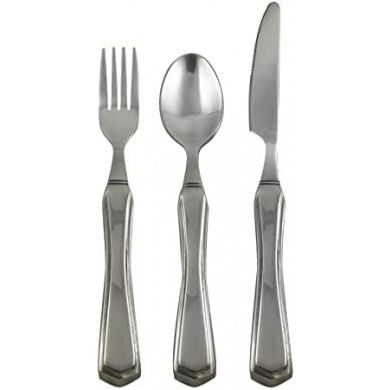 Set takëmesh të rënda Essential Medical Supply me peshë, me pirun, thikë dhe lugë për ngrënie të lehtë