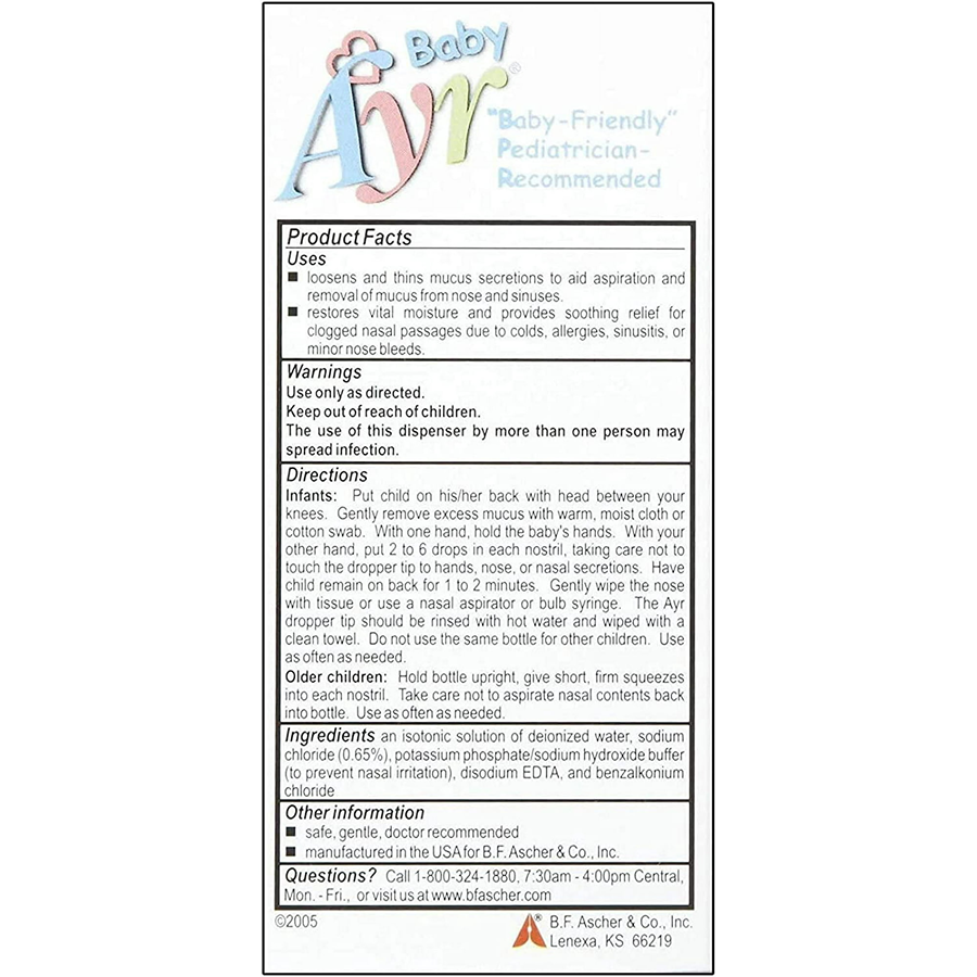 Ayr Baby Saline 0.65 30ml Pika Nsl