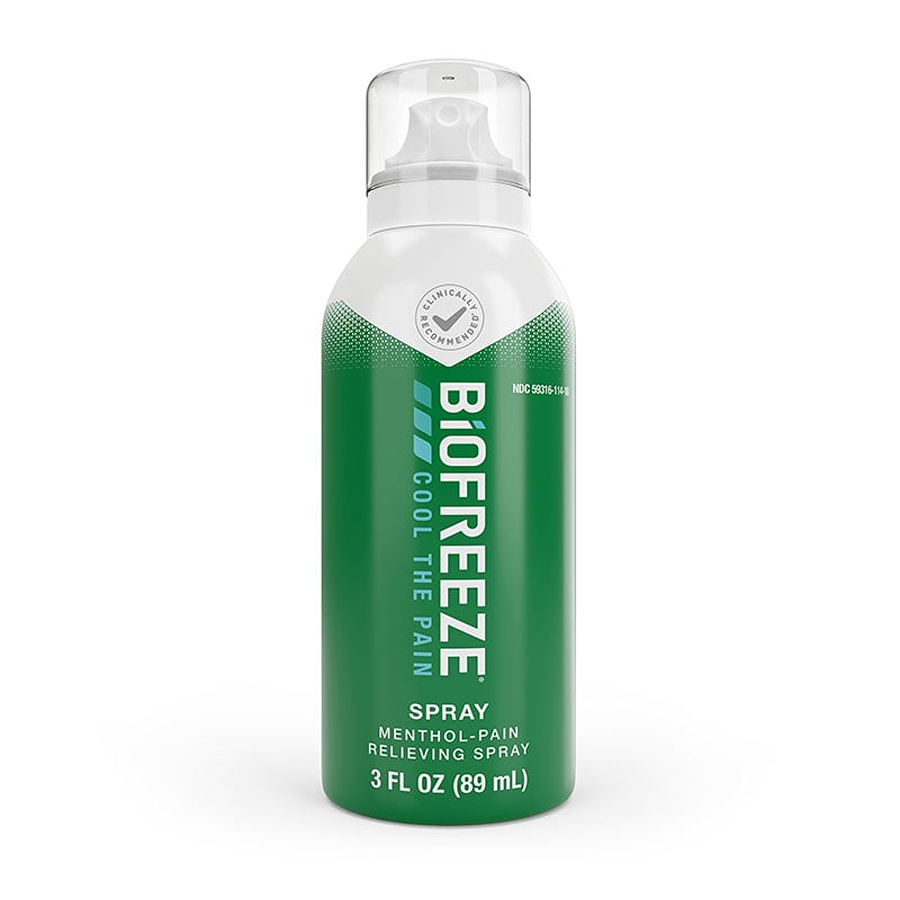 Biofreeze mentol Spray për Lehtësimin e Dhimbjes 3 Fl Oz