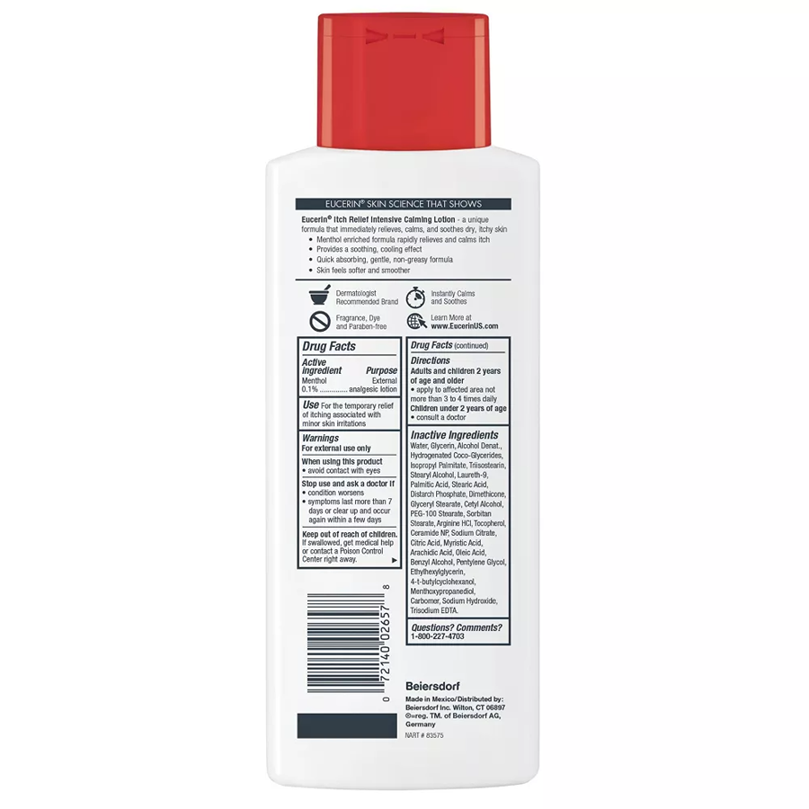 Eucerin Juckreizlindernde Intensiv Beruhigende Lotion für empfindliche, trockene Haut – 250 ml