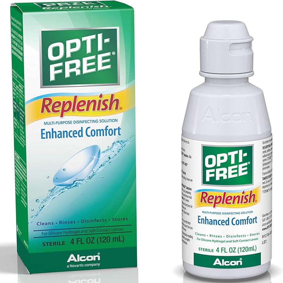 Opti-Free Replenish Kontaktlinsenlösung, verbesserter Komfort, 120 ml