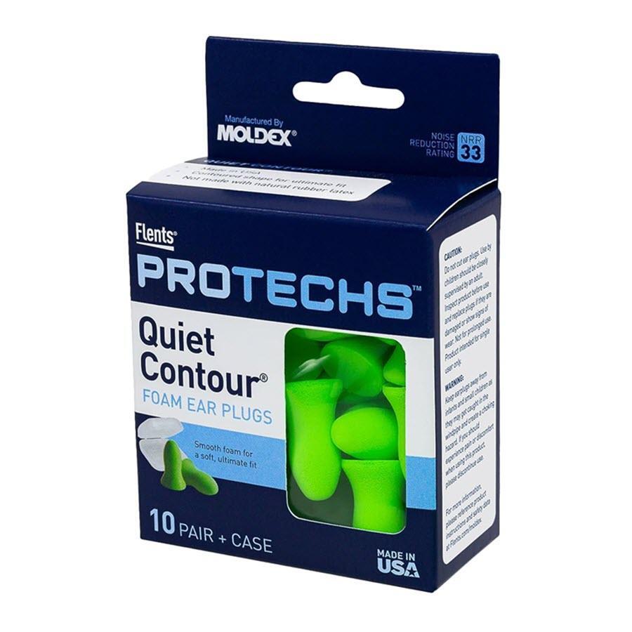 Flents Schaumstoff-Ohrenstöpsel Quiet Contour, 10 Paar mit Etui