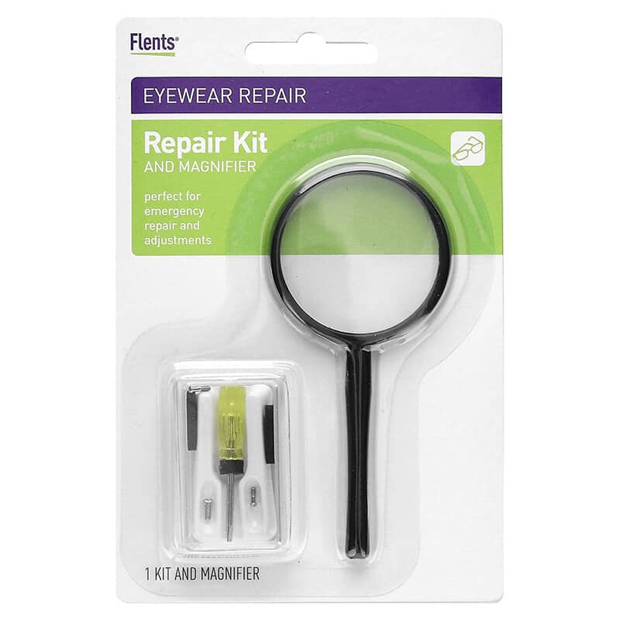 Flents Brillenreparatur, Reparaturset und Lupe