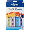 Apex 7-Tage MediPlanner Pillendose, 4 Tageszeiten (Morgen, Mittag, Abend, Nacht)