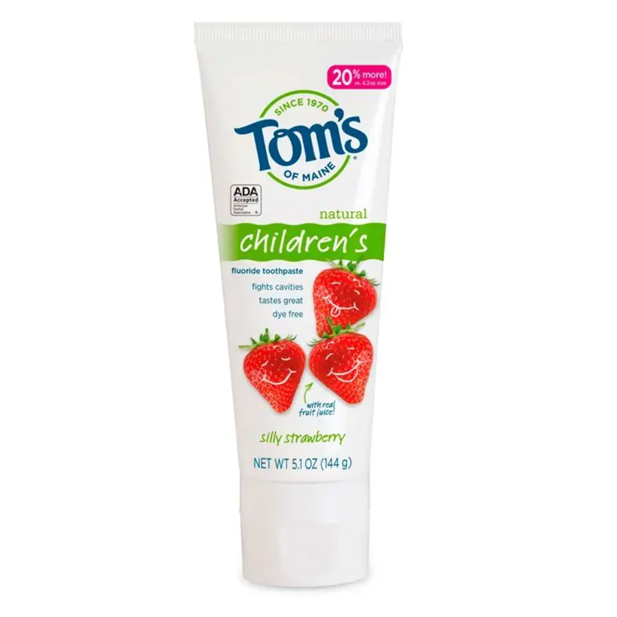Tom's of Maine Silly Strawberry Fluorid-Zahnpasta für Kinder