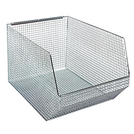 Quantum Storage Systems QMB560C Paketë me 5 Kuti Teli me Rrjetë, të Grumbullueshme dhe të Varshme 18-1/2 X 11 X 10-1/8 Krom