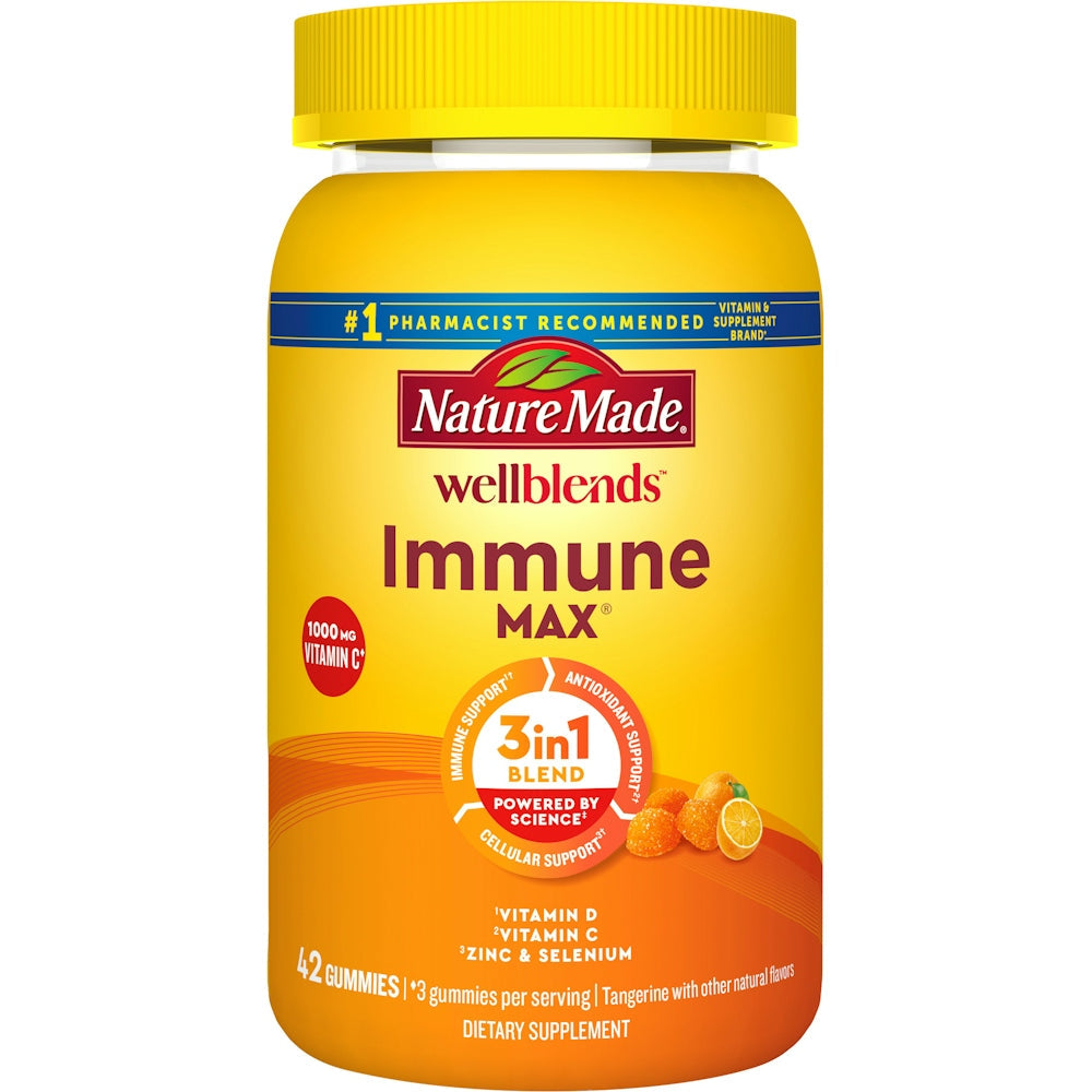 Nature Made Immune Max, Mandarine, 3-in-1-Mischung, Gummis
