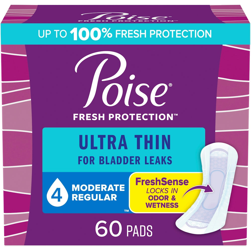 Poise Ultra Thin Inkontinenzeinlagen für die Zeit nach der Geburt, mittlere Saugstärke, normale Länge