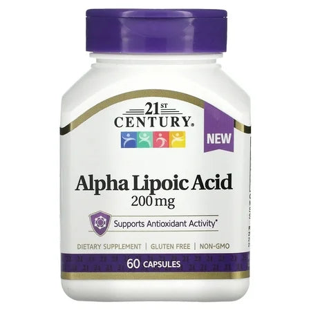 21st Century Healthcare Alpha-Liponsäure 200 mg, 60 vegetarische Kapseln