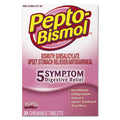 Pepto-Bismol Kautabletten bei Übelkeit, Sodbrennen, Verdauungsstörungen, Magenverstimmungen und Durchfall – schnelle Linderung von 5 Symptomen, Originalgeschmack
