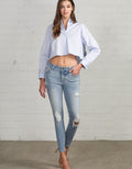 Mid Rise Ankle Skinny Jeans