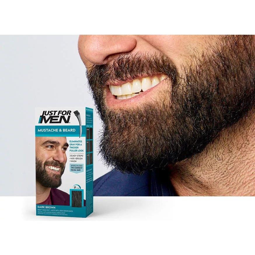 Just for Men Bart- und Schnurrbartfarbe, Dunkelbraun, 0.5 Oz