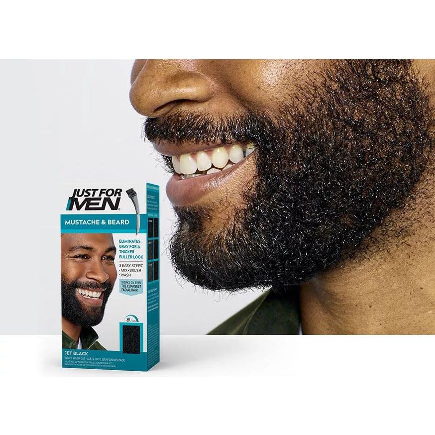 Just For Men Brush-In Color Gel, Schnurrbart & Bart, Jet Black M-60/ 15 ml
