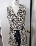 Cheetah Print Belted Romper