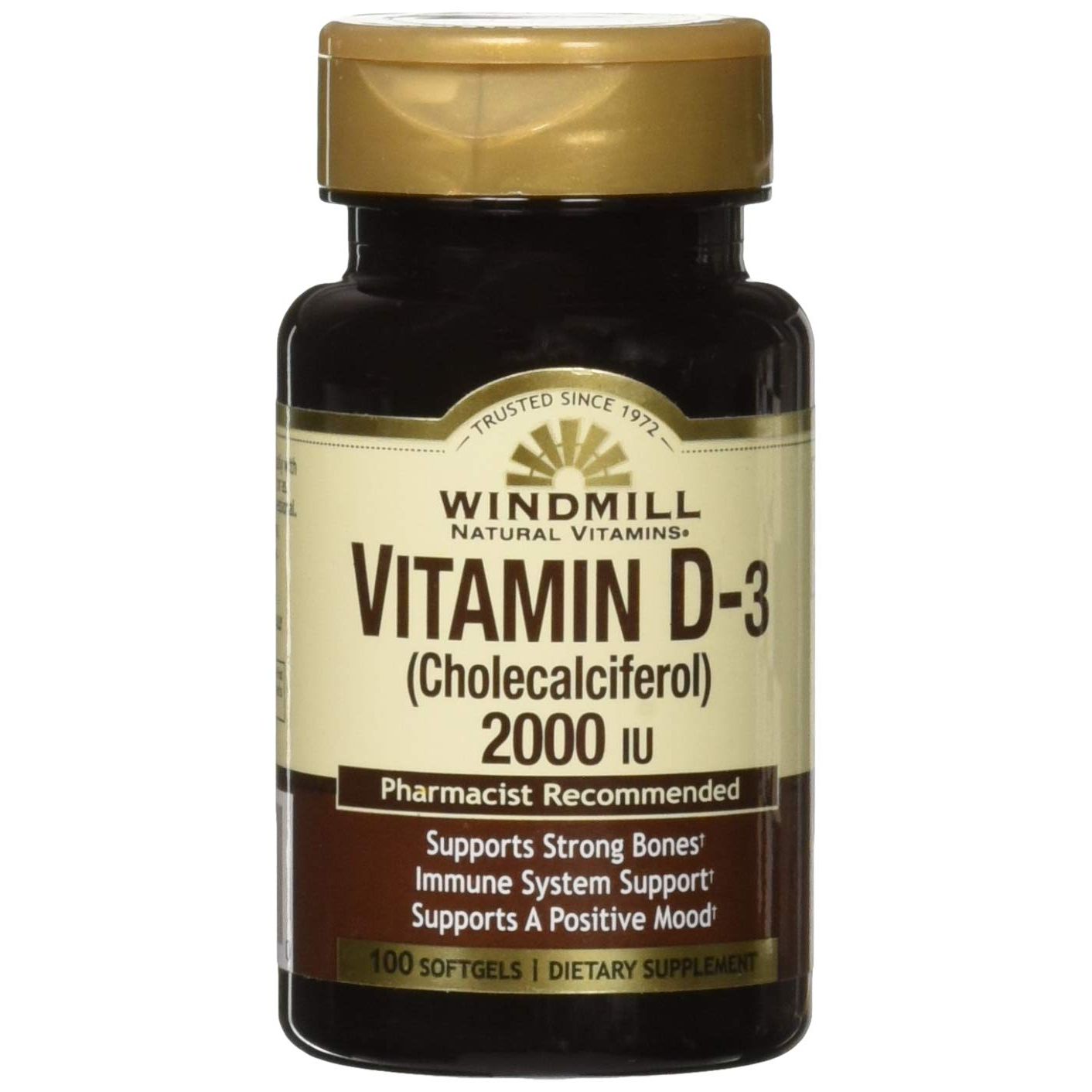 Windmill Vitamin D3 2000 IE Softgels Zuckerfrei 100 St. Gelkapseln