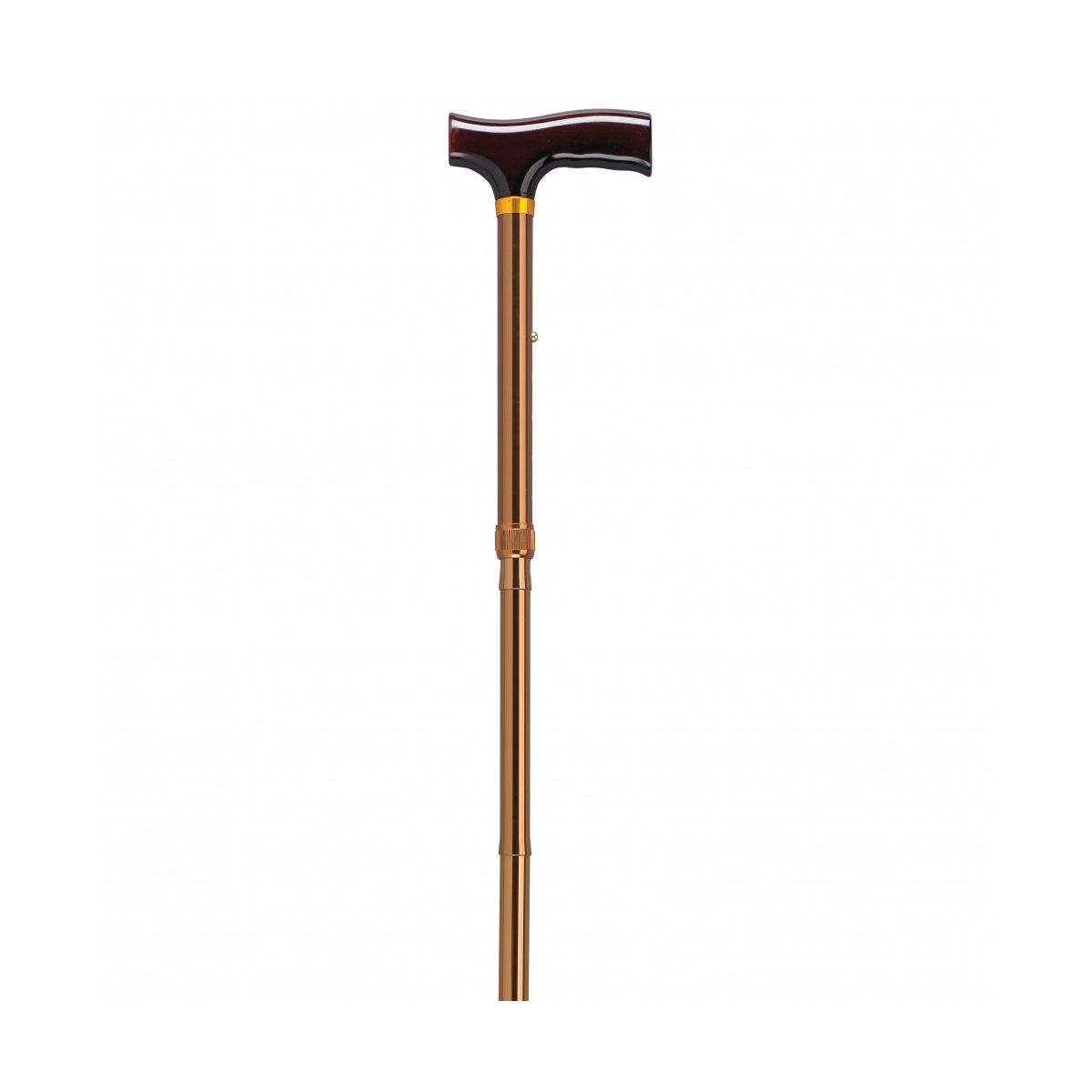 Drive Medical Leichter, verstellbarer Gehwstock aus Bronze mit T-Griff, faltbar