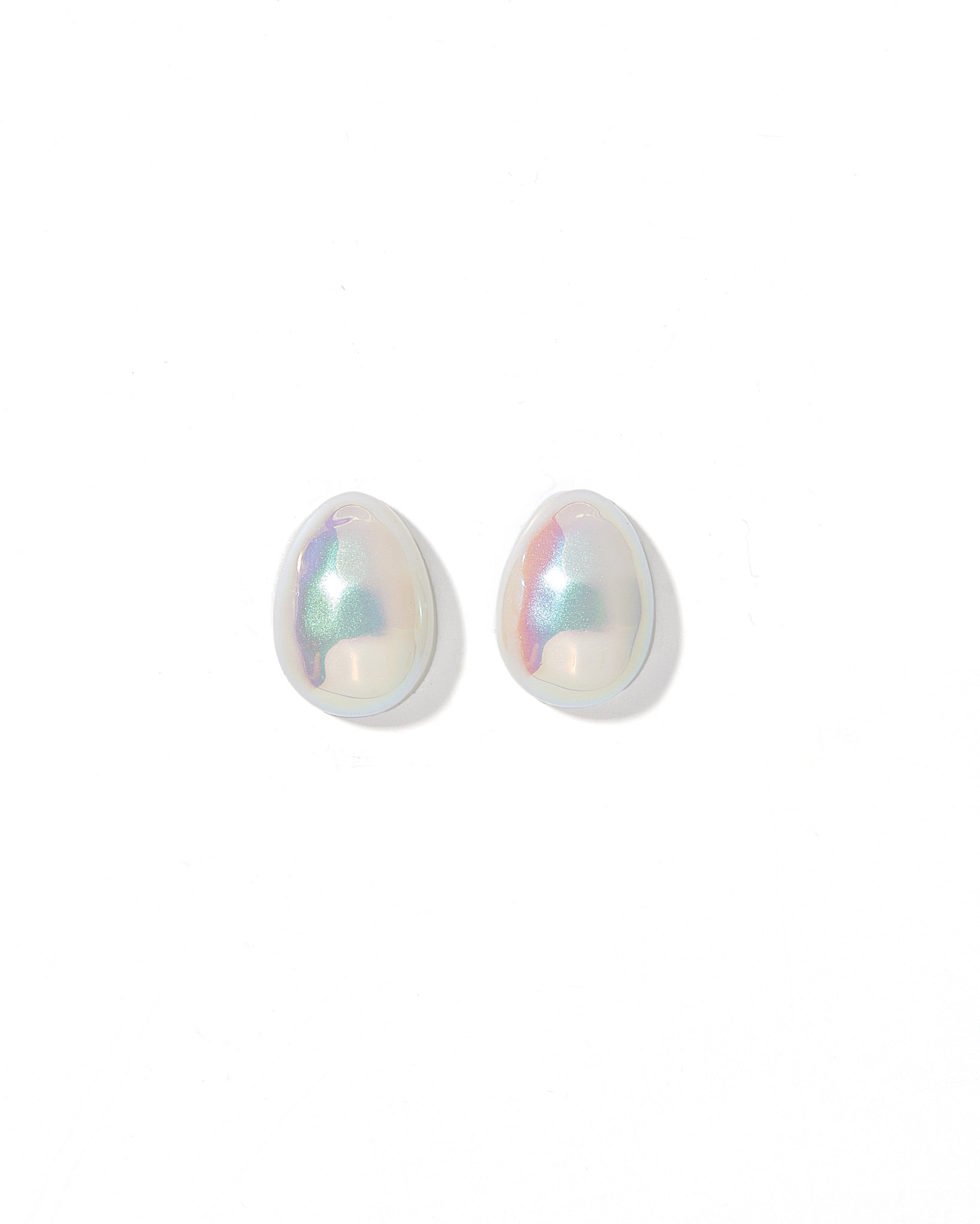 Monica Pearl Stud - White