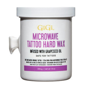 Gigi Tattoo Mikrowellen-Hartwachs mit Traubenkernöl, 8 oz