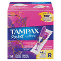 Tampax Pocket Radiant Compact Tampons Normale Saugfähigkeit mit BPA-freiem Kunststoffapplikator und LeakGuard Geflecht, unparfümiert