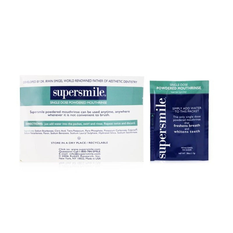 Supersmile Mundspülpulver-Einzeldosis (ohne Alkohol/Zucker)